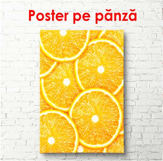 Poster - Orange slices, 60 x 90 см, Framed poster