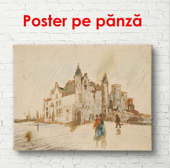 Poster - Retro city, 90 x 60 см, Framed poster