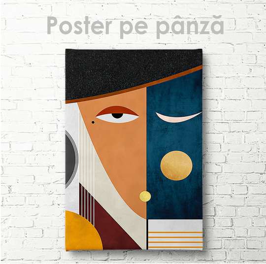 Постер - Абстрактное лицо, 30 x 45 см, Холст на подрамнике