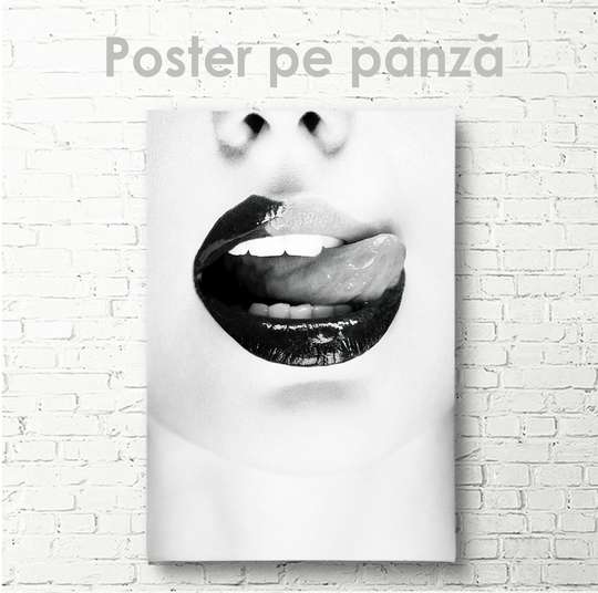 Poster - Buzele, 30 x 45 см, Panza pe cadru