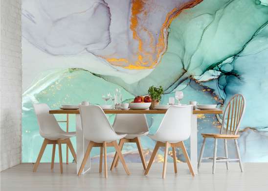 Wall Mural - Turquoise marble abstraction