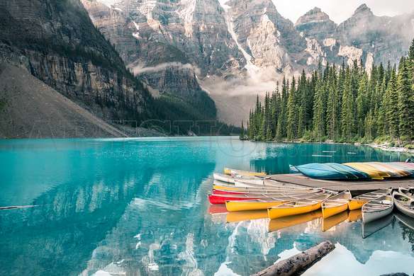 Modular picture, The turquoise lake in the mountains, 108 х 60