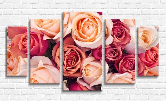 Modular picture, Roses, 108 х 60