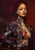 Poster - Portrait of singer Rihanna, 60 x 90 см, Framed poster