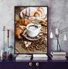 Poster - Breakfast with coffee and croissant, 30 x 45 см, Canvas on frame