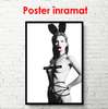 Постер - Кейт Мосс зайчик, 60 x 90 см, Постер в раме, Личности