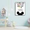 Poster - Mickey Mouse with quote, 30 x 45 см, Canvas on frame