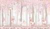 Nursery Wall Mural - Pink forest and unicorns