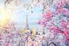 Poster - Parisul frumos cu vedere la Turnul Eiffel, 90 x 60 см, Poster înrămat