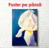 Постер - Нежные маки на бежевом фоне, 45 x 90 см, Постер в раме, Цветы
