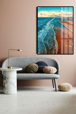 Poster - Waves along the coast, 30 x 45 см, Canvas on frame
