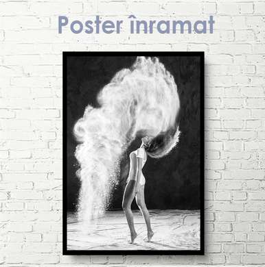 Poster - Fraction of a second, 30 x 60 см, Canvas on frame, Black & White