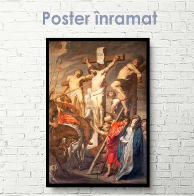 Постер - Распятие Христа, 30 x 60 см, Холст на подрамнике