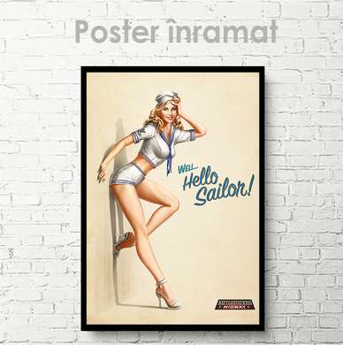 Poster - Salutare Marinarilor!, 30 x 45 см, Panza pe cadru, Nude