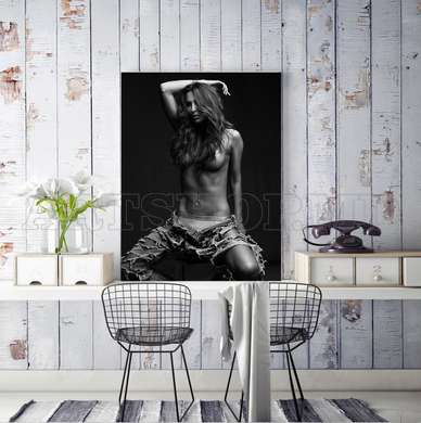 Poster - Calvin Klein, 60 x 90 см, Poster inramat pe sticla, Nude