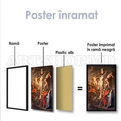 Poster - Răstignirea lui Hristos, 45 x 90 см, Poster inramat pe sticla, Religie