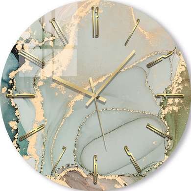 Glass clock - Smudges, 40cm