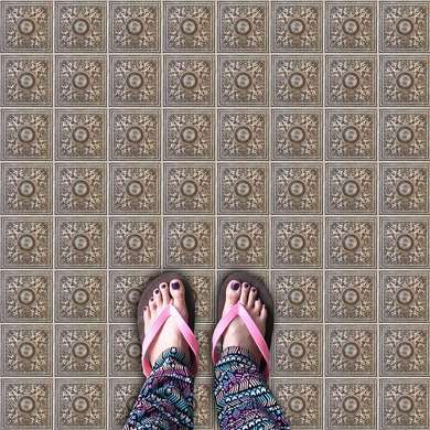 Ceramic tiles with floral pattern, Imitation tiles