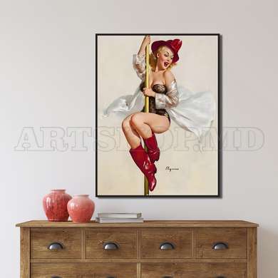 Poster - A Vivid Portrait of Marilyn Monroe, 60 x 90 см, Framed poster on glass, Famous People