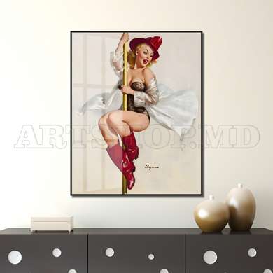 Poster - A Vivid Portrait of Marilyn Monroe, 60 x 90 см, Framed poster on glass, Famous People