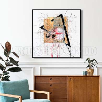 Poster - Abstract geometry, 40 x 40 см, Canvas on frame, Abstract