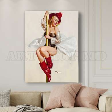 Poster - A Vivid Portrait of Marilyn Monroe, 60 x 90 см, Framed poster on glass, Famous People