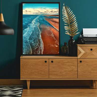 Poster - Waves along the coast, 30 x 45 см, Canvas on frame