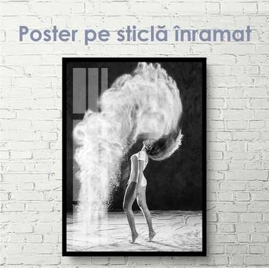 Poster - Fraction of a second, 30 x 60 см, Canvas on frame, Black & White