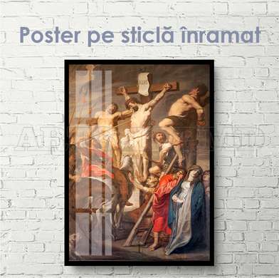 Poster - Răstignirea lui Hristos, 45 x 90 см, Poster inramat pe sticla, Religie