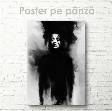 Постер - Из тумана, 60 x 90 см, Постер на Стекле в раме, Черно Белые