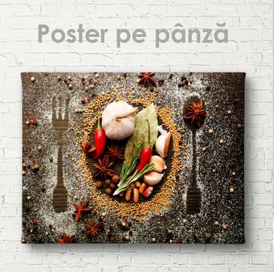 Poster - Fruit dessert, 90 x 60 см, Framed poster on glass, Food and Drinks