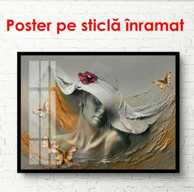 Poster - Desen din lut, 90 x 60 см, Poster înrămat, Glamour