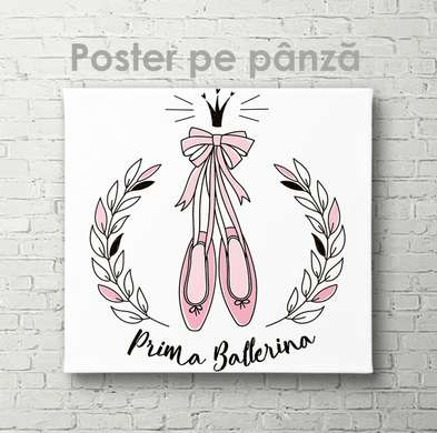 Poster - Ballerina shoes, 40 x 40 см, Canvas on frame