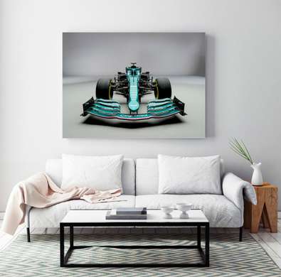 Poster - Formula 1 albastră, 45 x 30 см, Panza pe cadru