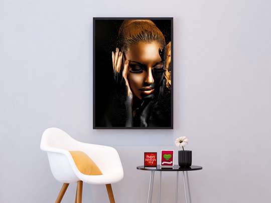 Картина в Раме - Золотое лицо, 50 x 75 см