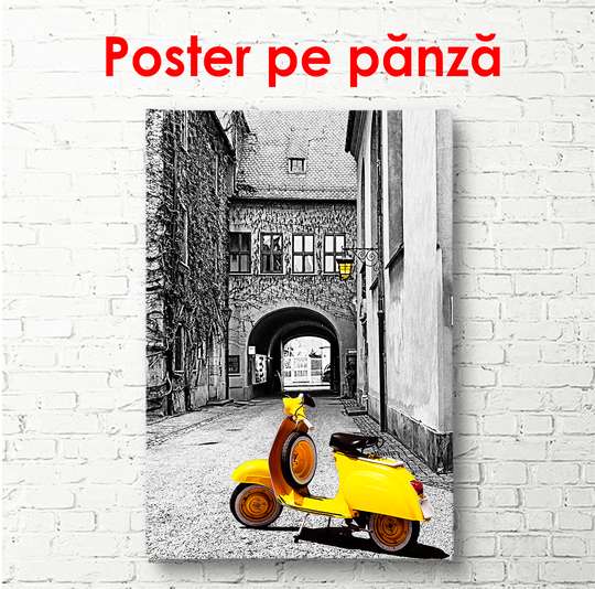 Poster - Retro scooter, 30 x 60 см, Canvas on frame