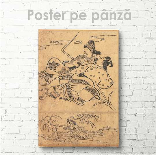 Poster - Pictura chineză, 30 x 45 см, Panza pe cadru, Pictura