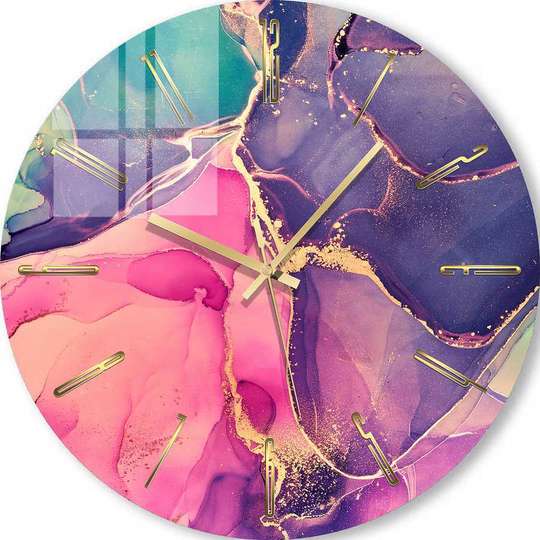 Glass clock - Vibrant colors, 40cm