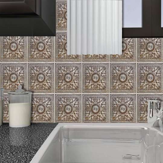 Ceramic tiles with floral pattern