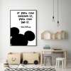 Poster - Mickey Mouse cu citat 1, 30 x 45 см, Panza pe cadru