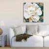 Poster - White flower with golden elements, 40 x 40 см, Canvas on frame, Botanical