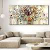 Poster - Abstract graceful tree, 90 x 45 см, Framed poster on glass, Abstract