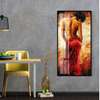 Постер - Дама в ярко красном платье, 50 x 150 см, Постер на Стекле в раме, Гламур