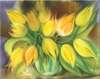 Poster - Bouquet of yellow flowers on the table, 90 x 60 см, Framed poster, Flowers