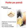 Poster - Grădină tropicală în culori aurii 2, 60 x 90 см, Poster înrămat, Glamour