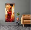 Постер - Дама в ярко красном платье, 50 x 150 см, Постер на Стекле в раме, Гламур
