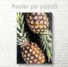 Poster - Pineapple, 60 x 90 см, Framed poster on glass