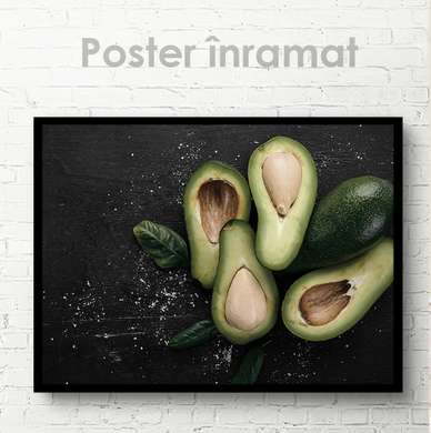 Poster - Avocado, 90 x 60 см, Poster inramat pe sticla