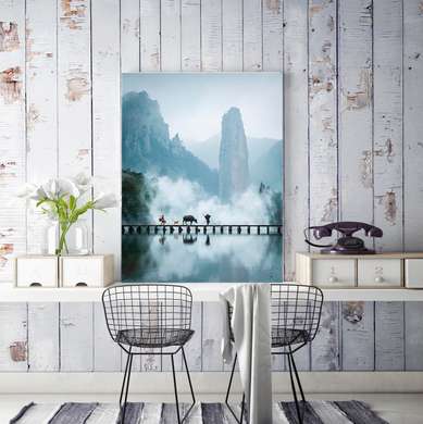 Poster - Beautiful landscape in the mountains, 30 x 45 см, Canvas on frame