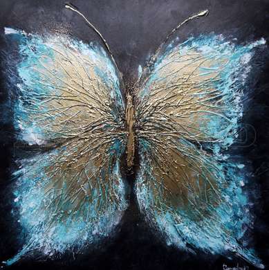 Framed Painting - Glamorous butterfly, 100 x 100 см